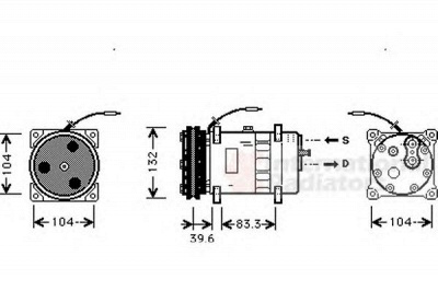 VAN WEZEL 7700k024 -  Компрессор, кондиционер